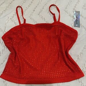 Fashion Nova Scarlet Mesh Camisole